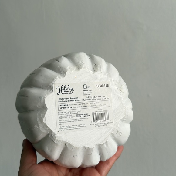 White Halloween Pumpkin Decor - Picture 4 of 4